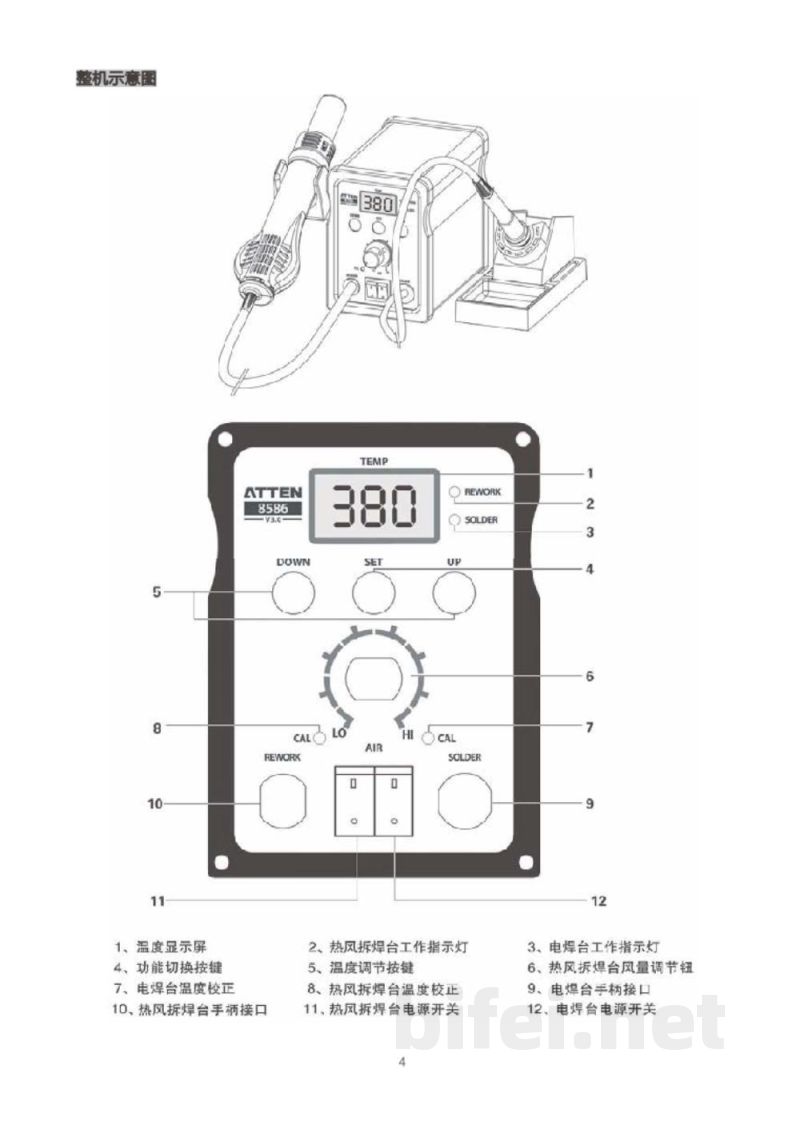 安泰信 经济型二合一维修系统 AT8586 - 使用说明书预览图5