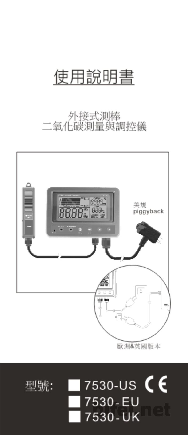 台湾衡欣 CO2控制器,100~240交流欧规插头 7530系列 - 使用说明书预览图1