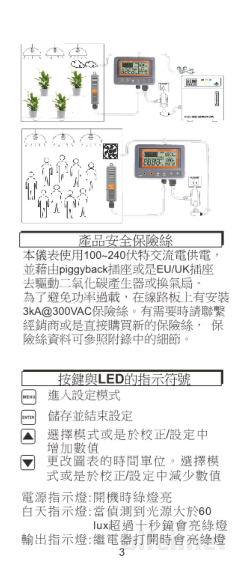 台湾衡欣 CO2控制器,100~240交流欧规插头 7530系列 - 使用说明书预览图4