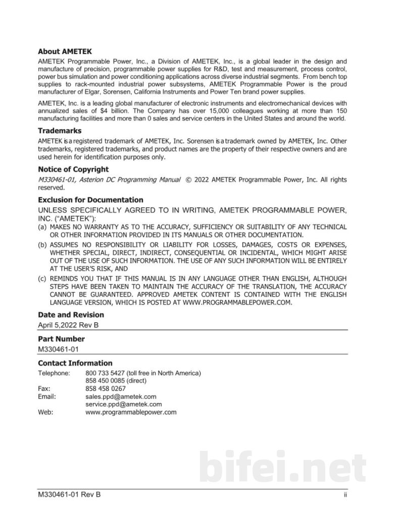 阿美特克 直流电源 Asterion DC系列 - 使用说明书预览图2