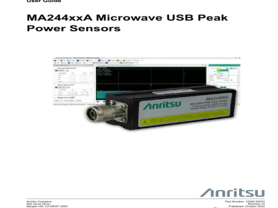 说明书-安立 MA24400A-USB峰值功率传感器