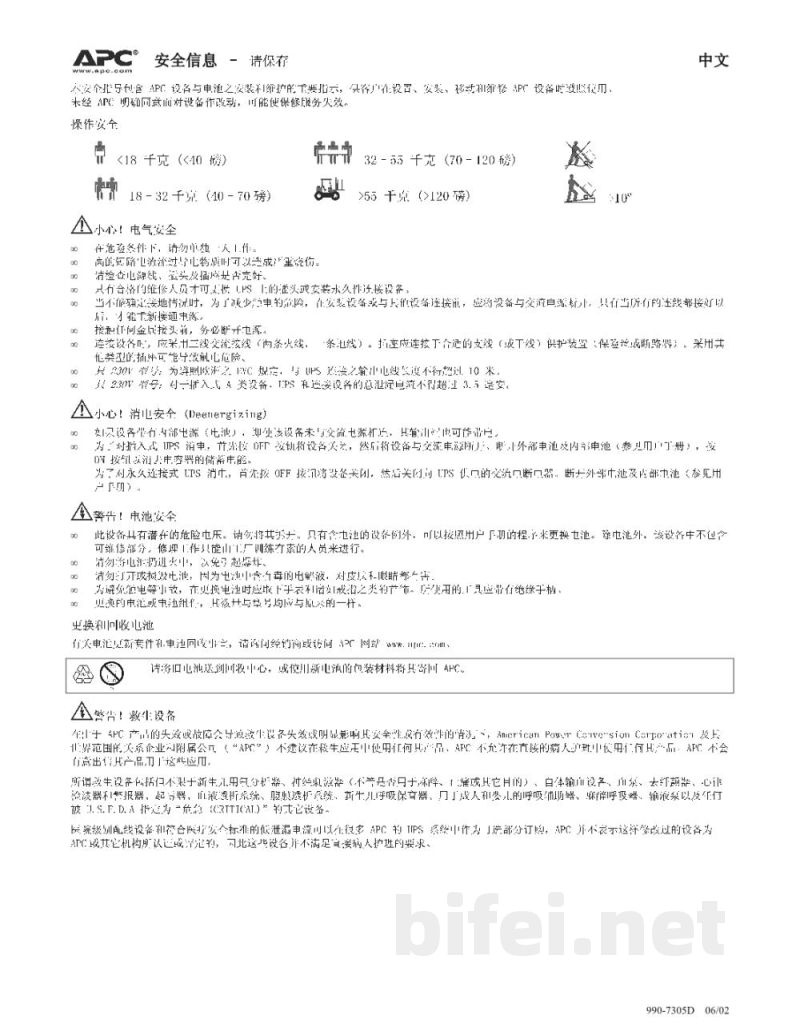 说明书-APC BK500EI备用电池预览图1
