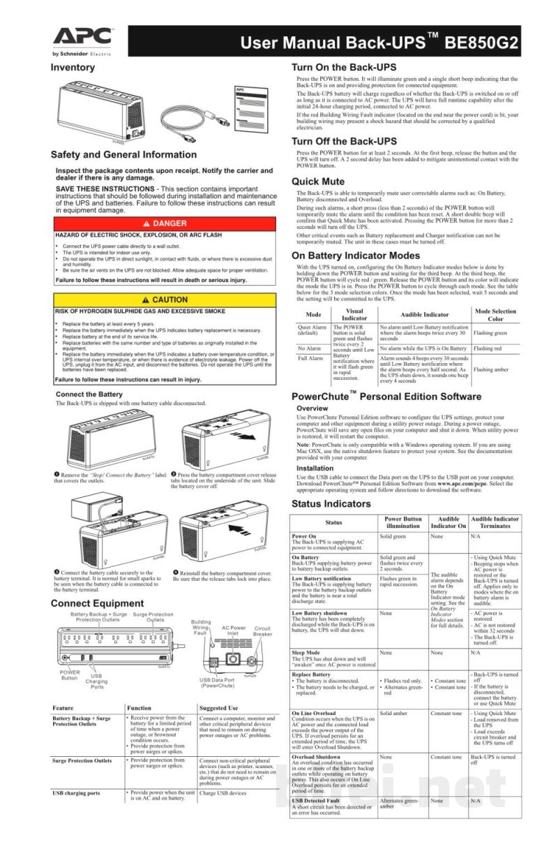 说明书-APC BE850G2备用电池预览图1