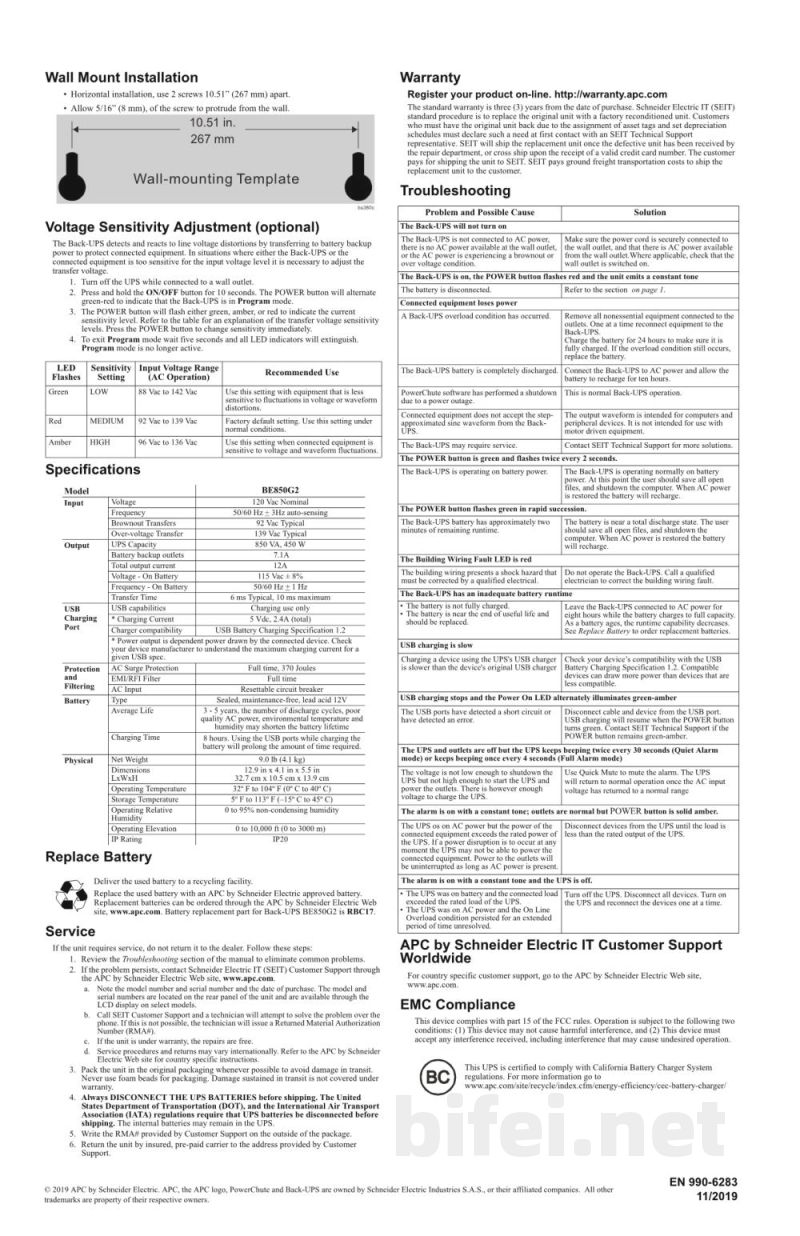 说明书-APC BE850G2备用电池预览图2