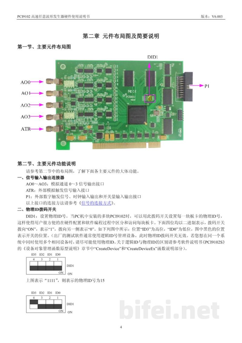使用说明书-北京阿尔泰 PCI9102 高速任意波形发生器 预览图5
