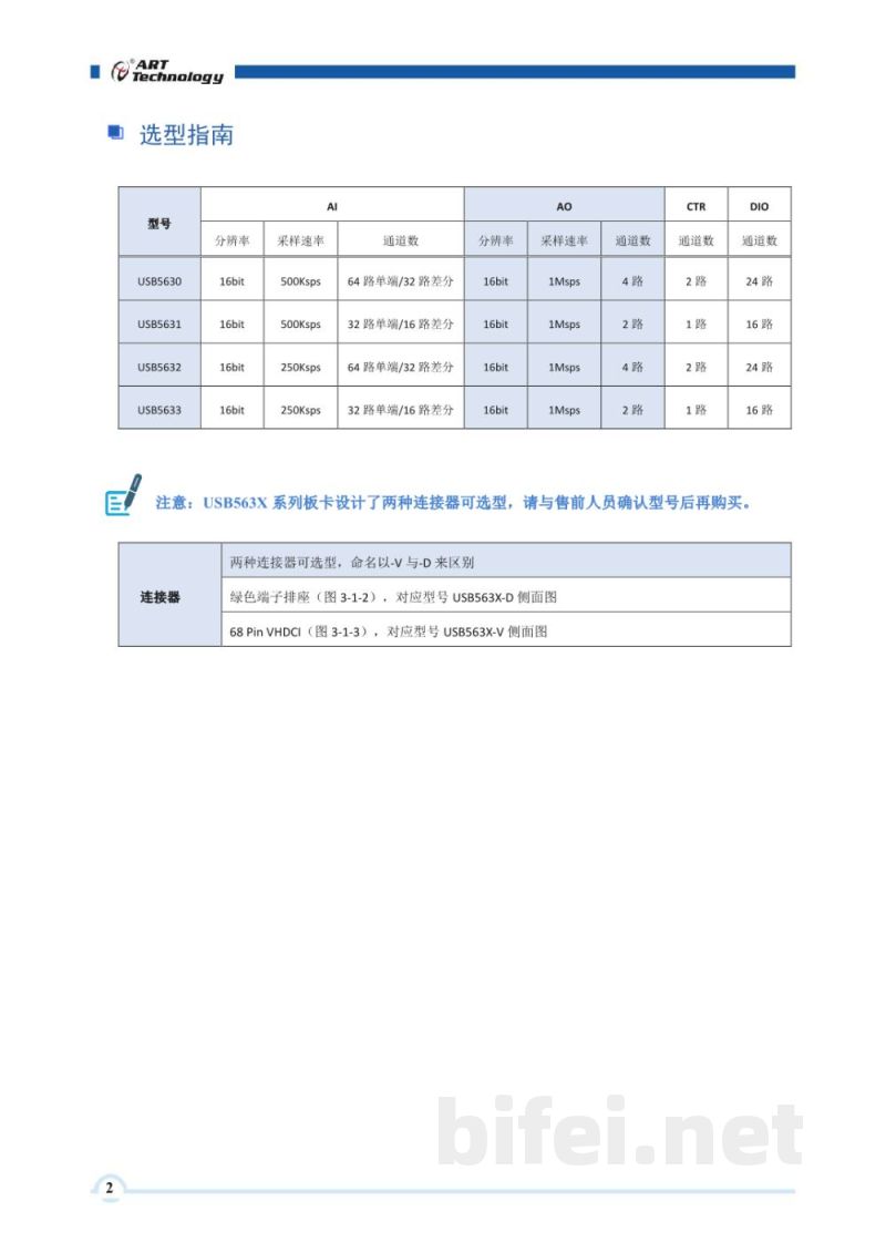 使用说明书-北京阿尔泰 USB563X系列 多功能数据采集卡 预览图3