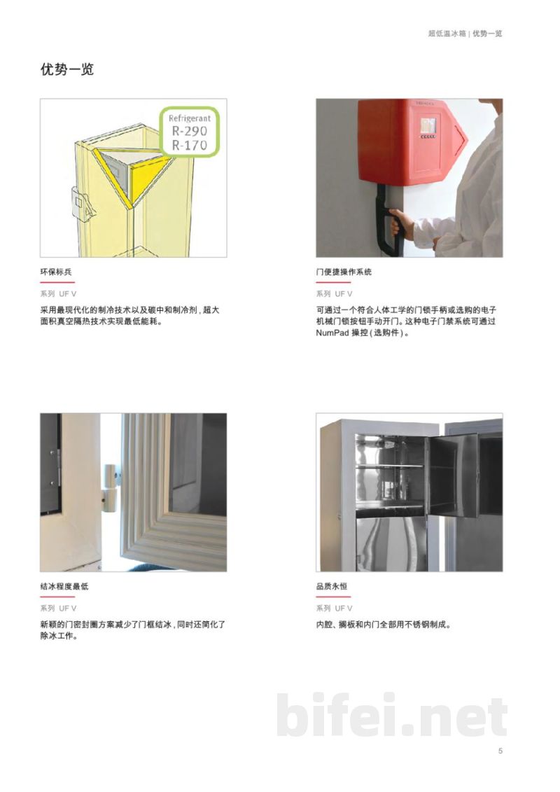德国宾德 UF V系列 超低温冰箱-使用说明书预览图5