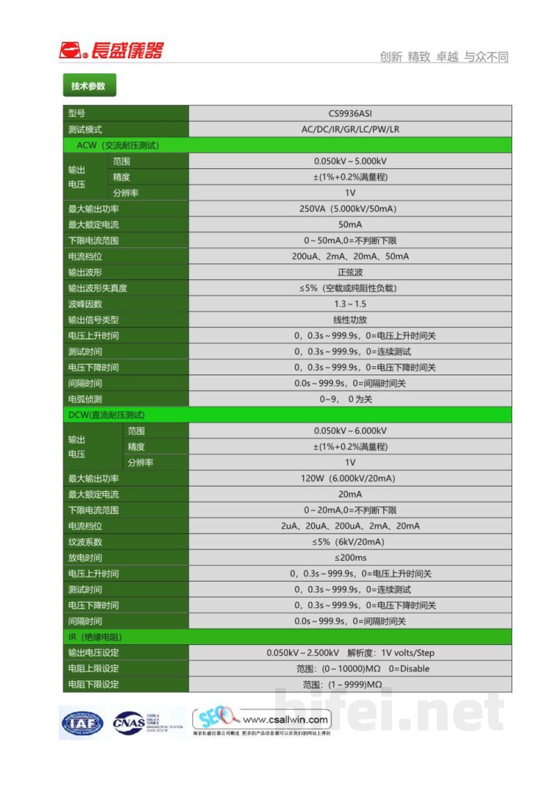 南京长盛 智能安规分析仪 CS9936ASI预览图3