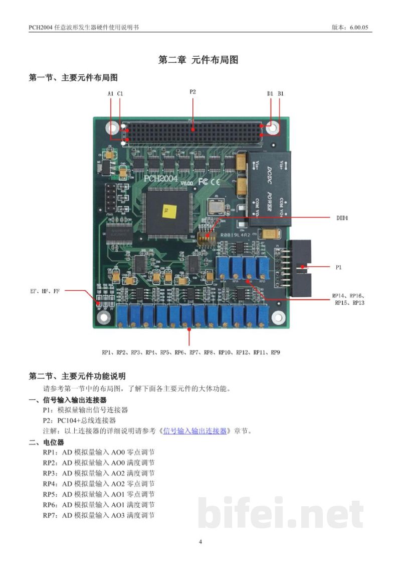 使用说明书-北京阿尔泰 PCH2004 12位 8路模拟量输出卡 预览图5