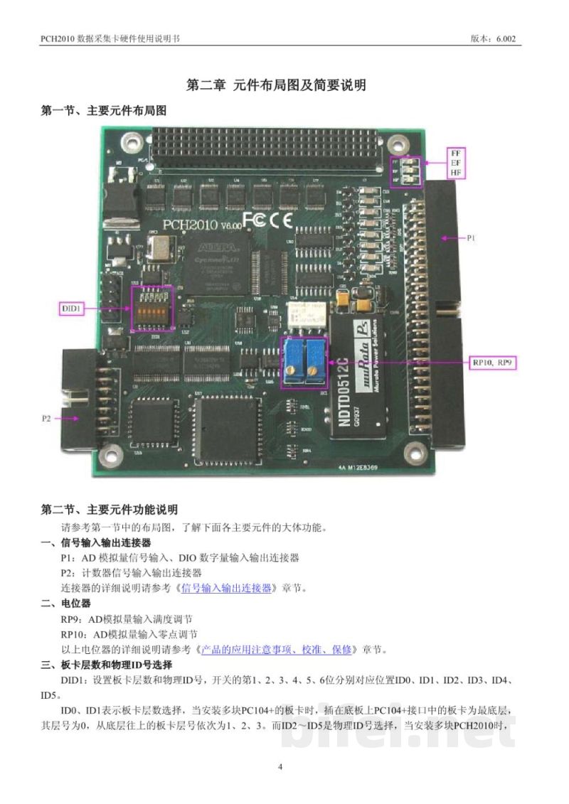 使用说明书-北京阿尔泰 PCH2010 数据采集卡 预览图5